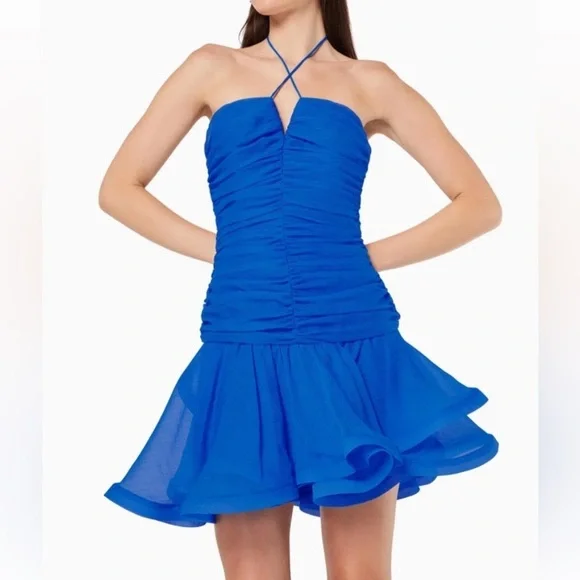 Elliatt | Dresses | Elliatt Blue Ontario Halterneck Mini Dress | Poshmark
